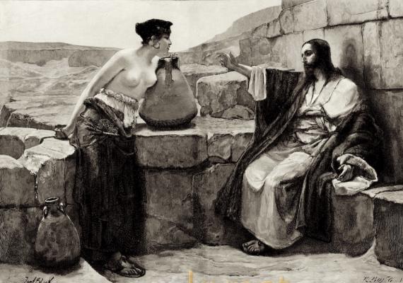 Conversation between Jesus Christ and the Samaritan woman
